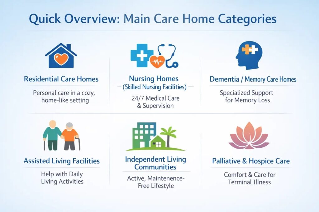 Quick Overview: Main Care Home Categories Explained 